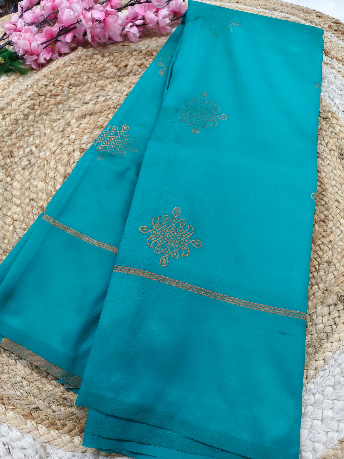 Sky blue Elegant soft silk saree