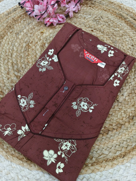 Brown pure cotton Nighty