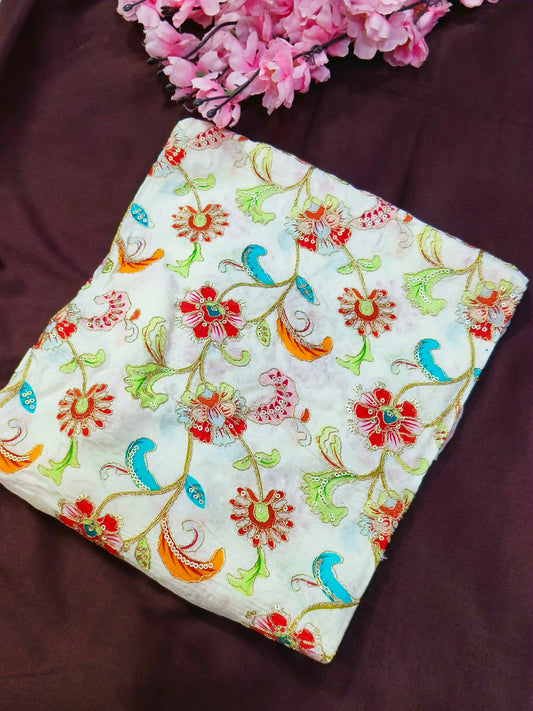 White natural crepe blouse