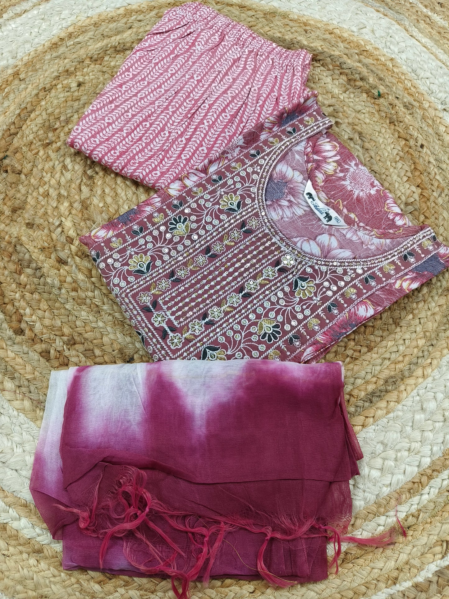 Wine Anarkali suit