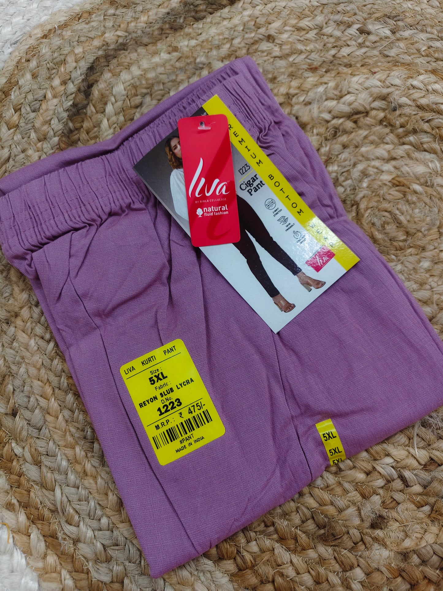 Light lavender Lycra strechable pants