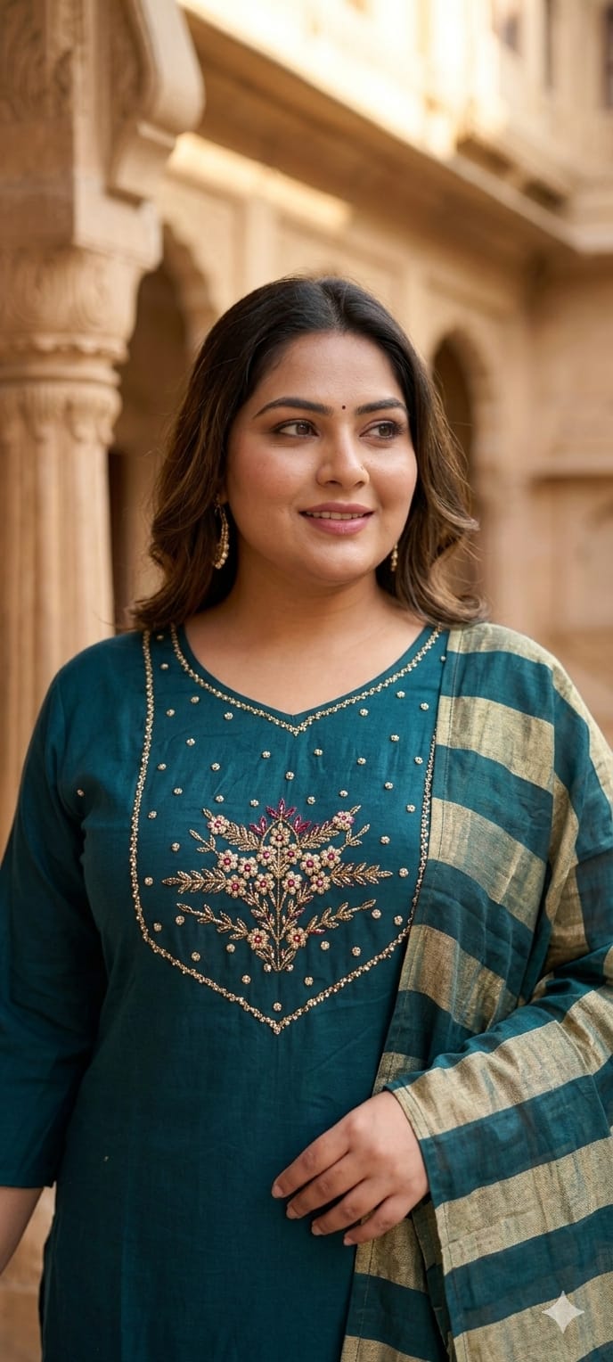 Teal Blue designer salwar suits