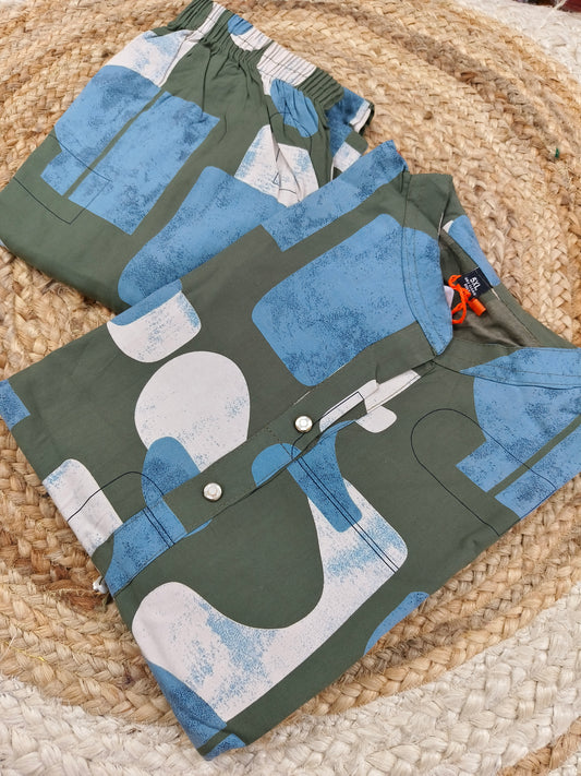 Green Premium Printed Co-Ord Set