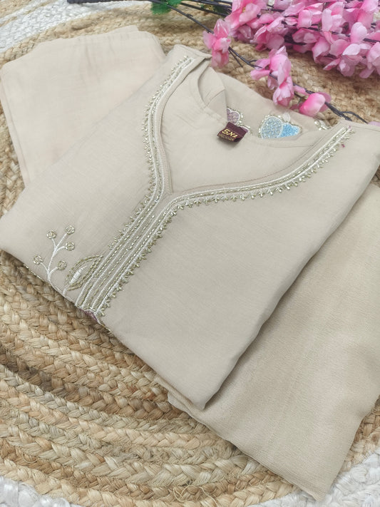Light cream  Elegant designer suit