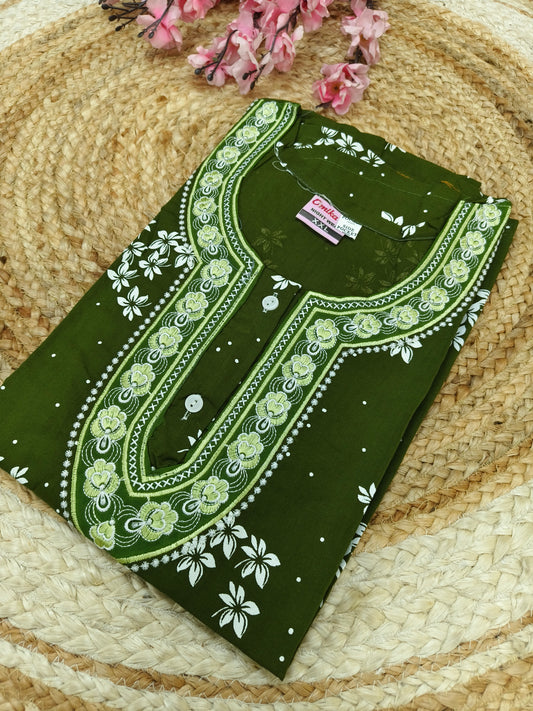 Green  pure cotton Nighty