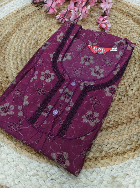 Wine chiffon Nighty