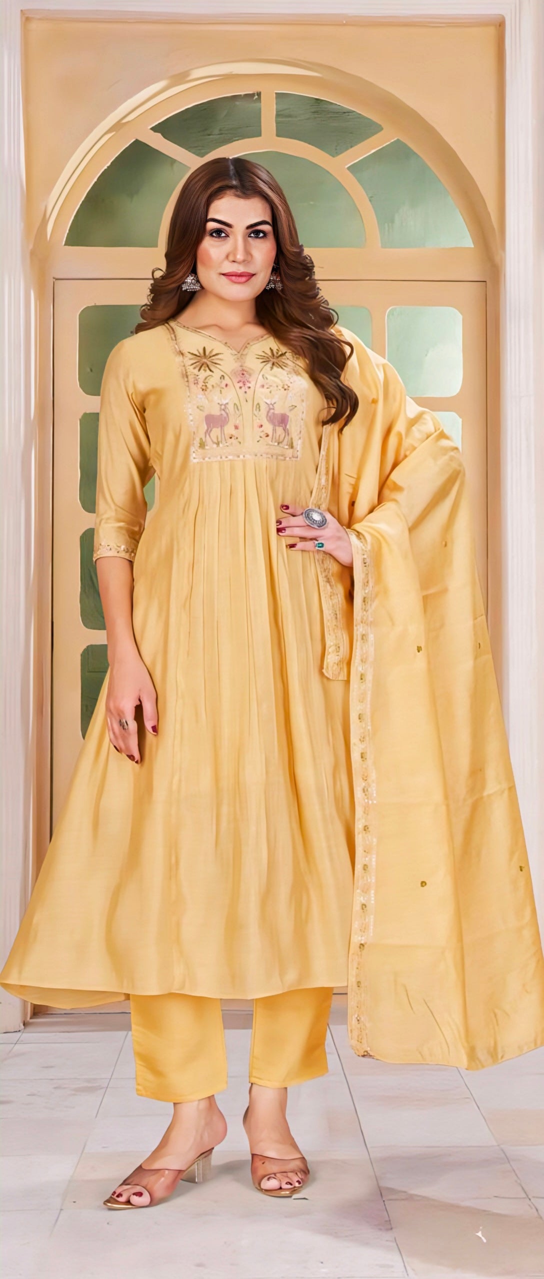 Golden Colour Eelgent designer suits