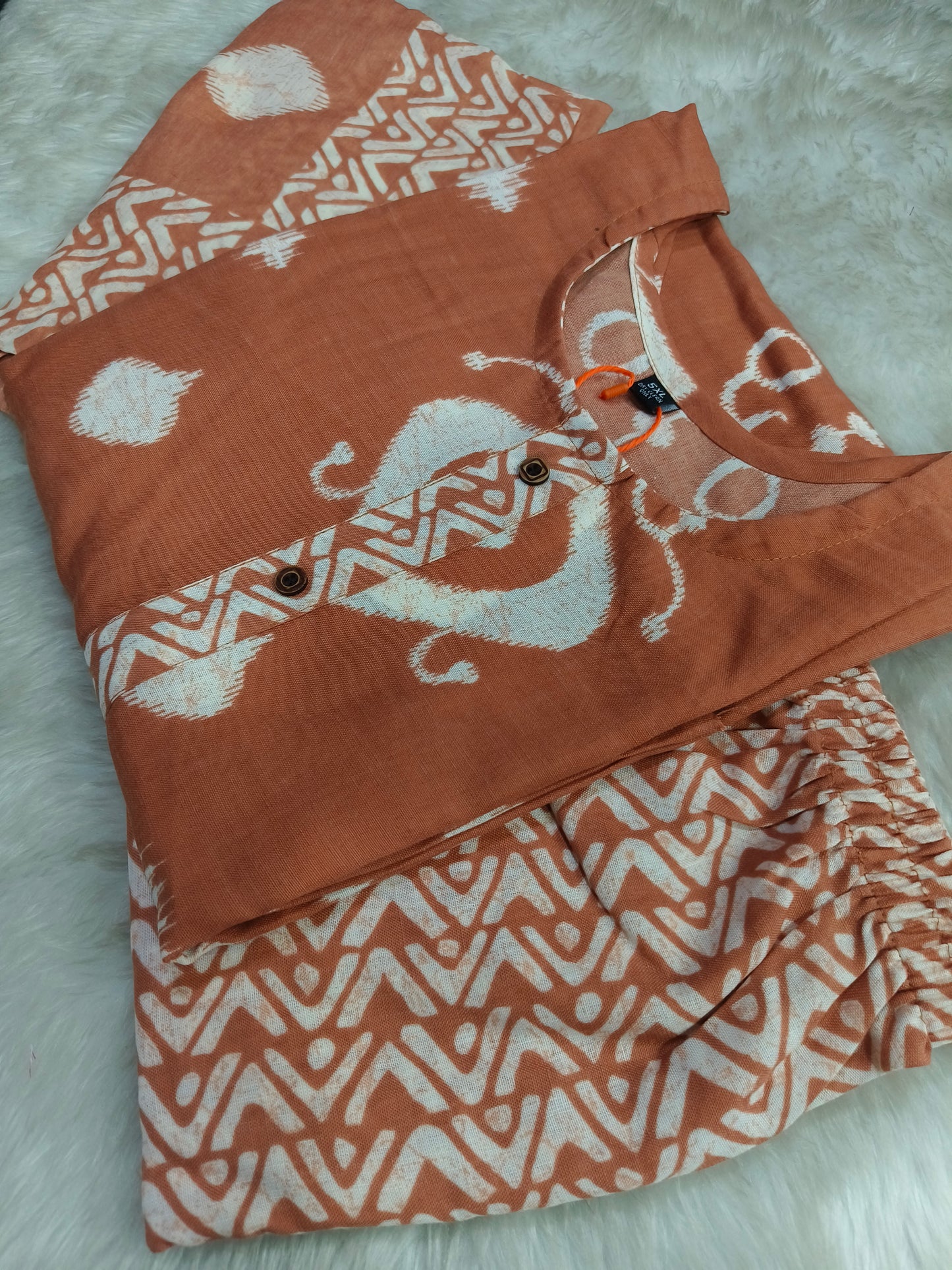 Orange  Cotton sets with duppata