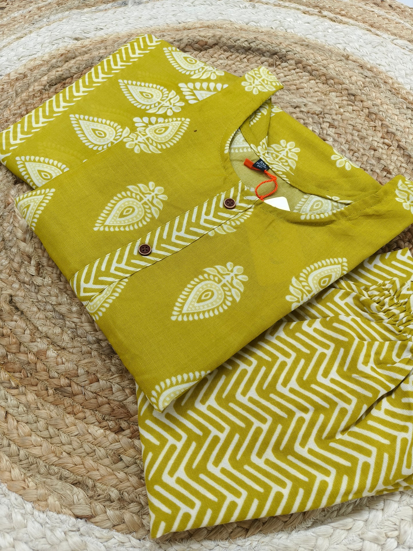 Yellow Cotton sets with duppatta