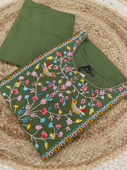 Green  cotton cord sets