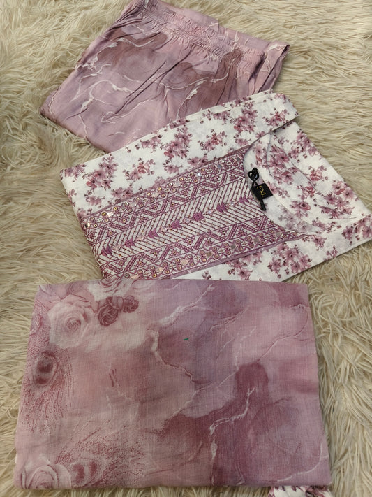 Light brown Eelgent Pure cotton side cut set