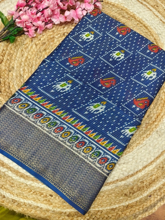 Blue Binny silk saree