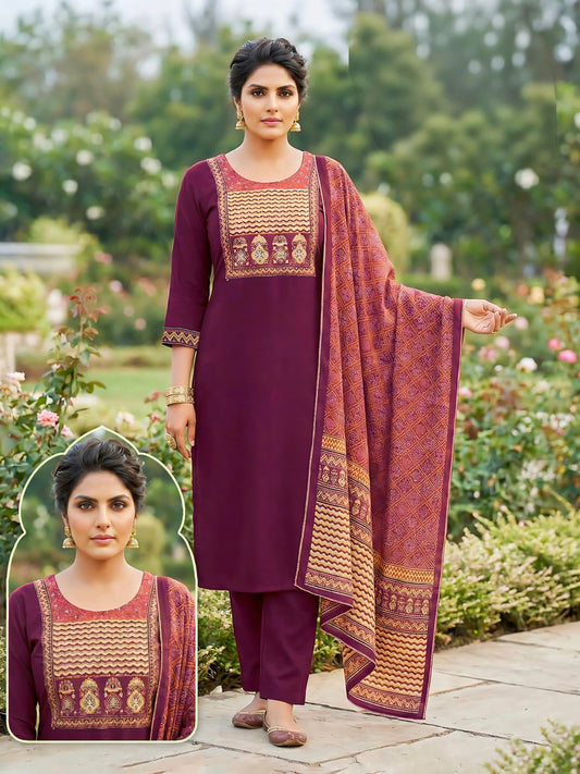 Wine Designer straight cut suit