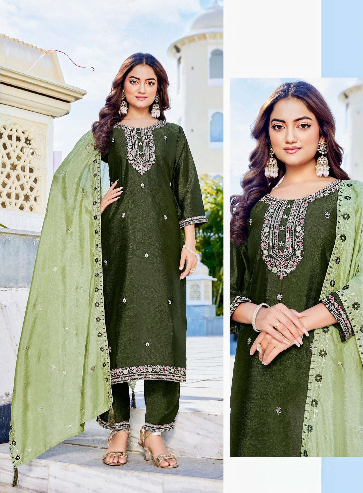 Green Elegant  designer suits