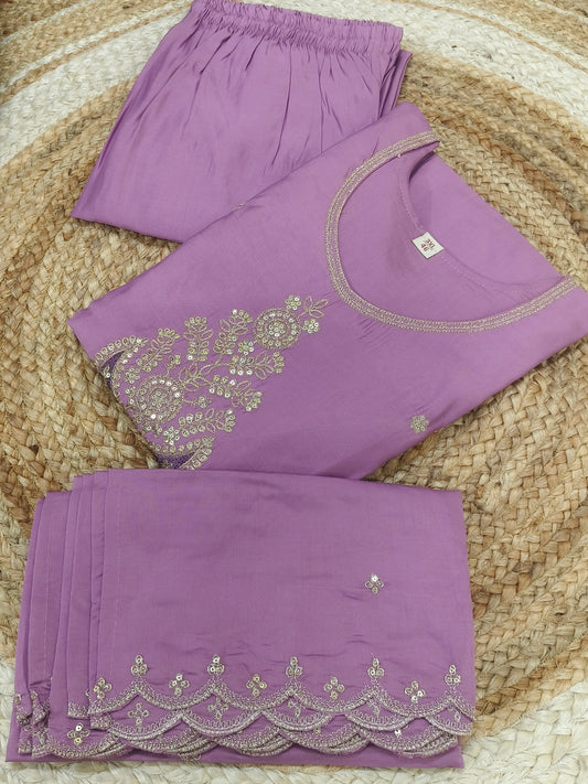Lavender designer salwar suits