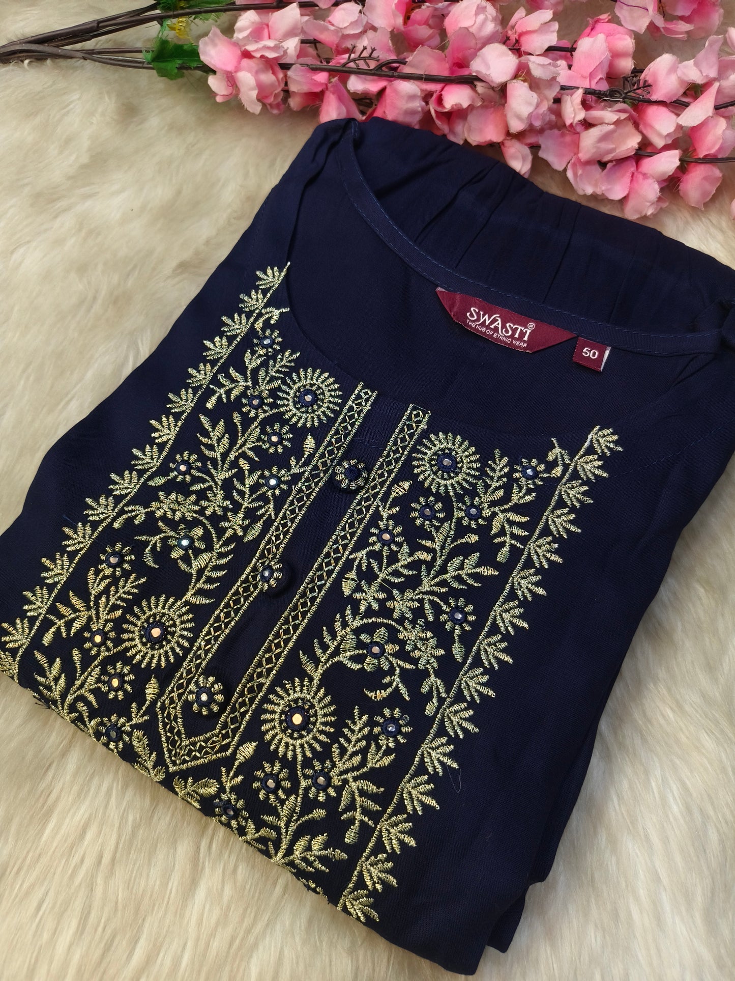 Black designer embroidery gown