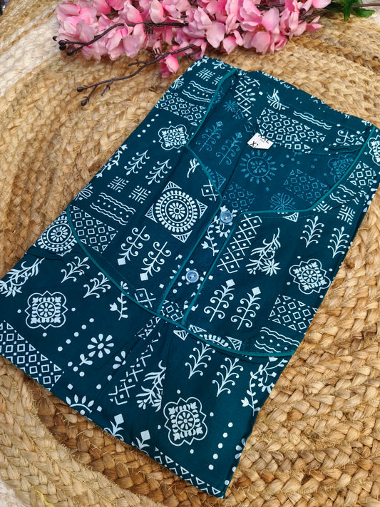 Rama Blue Pure cotton Nighty