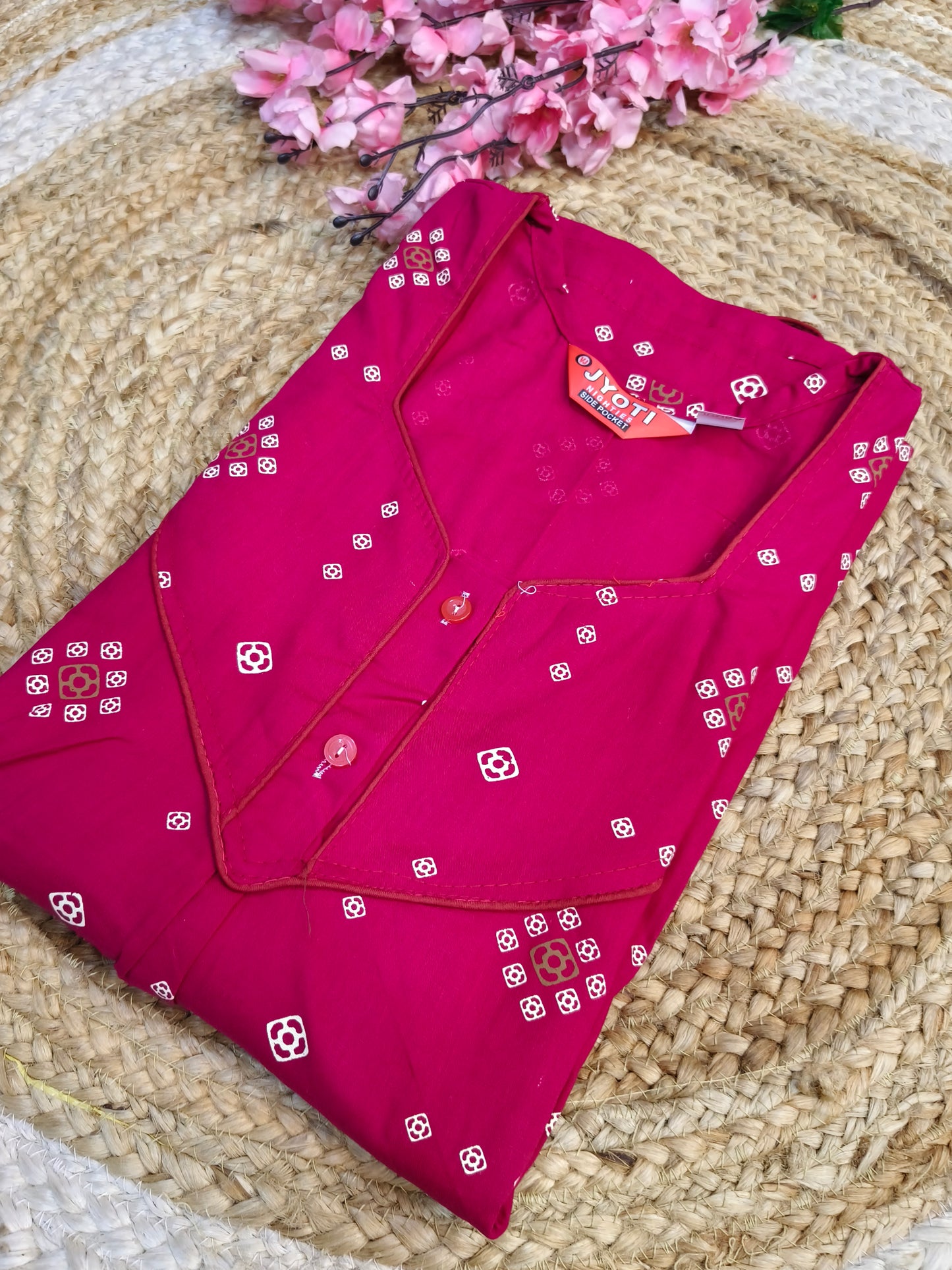 Pink Pure cotton Nighty