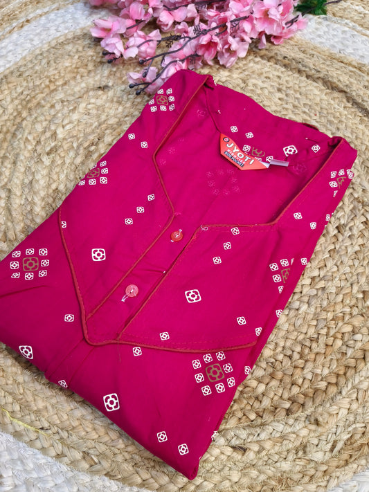 Pink Pure cotton Nighty
