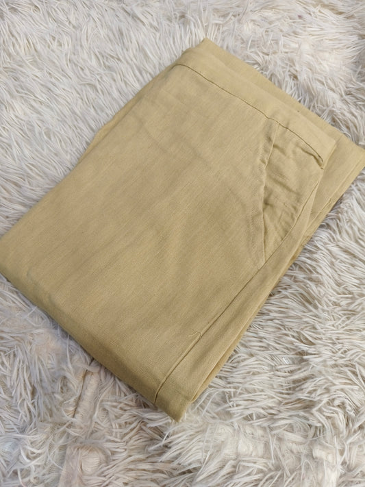 Beige Cotton Pant