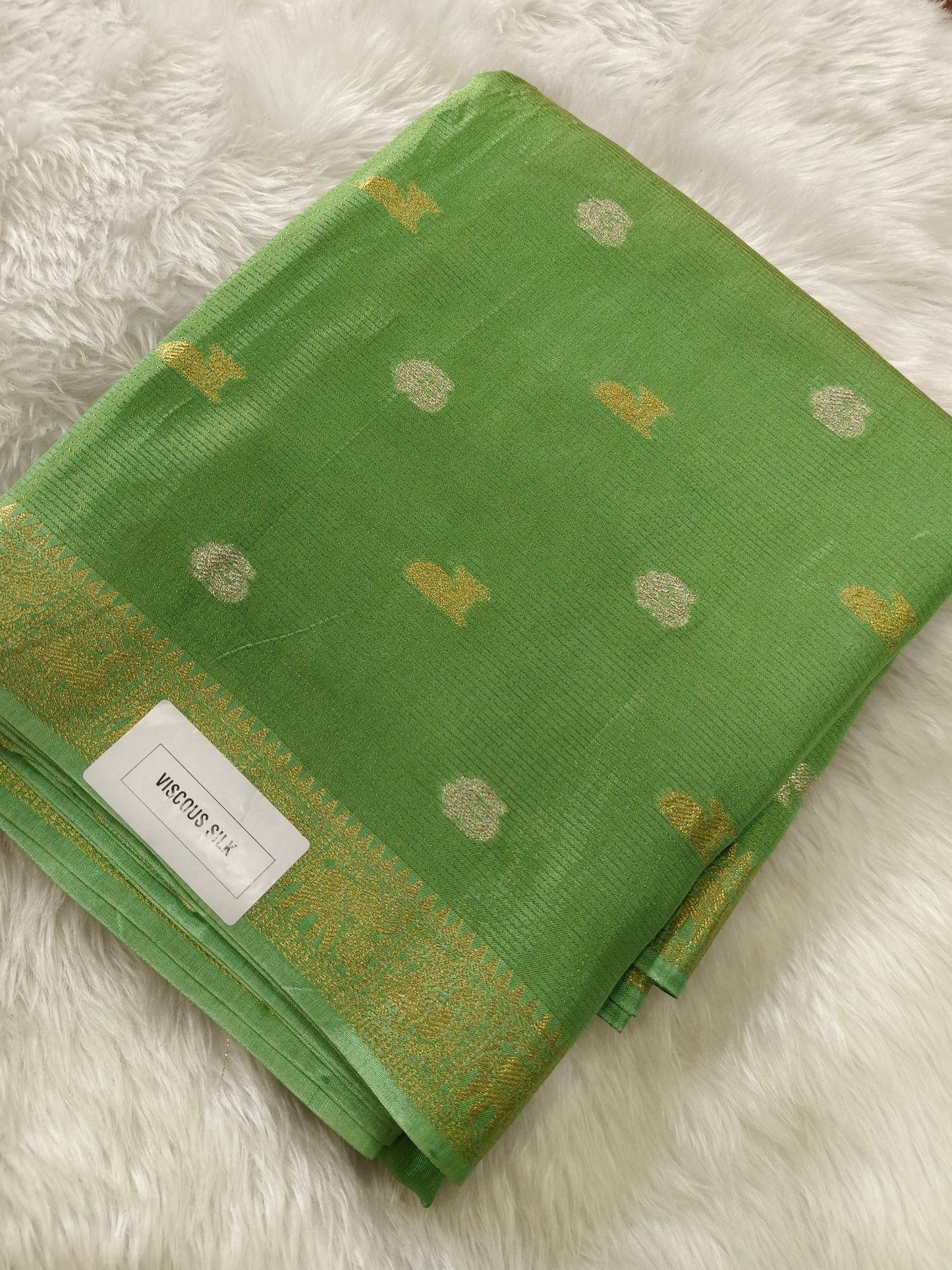 Green viscous silk saree
