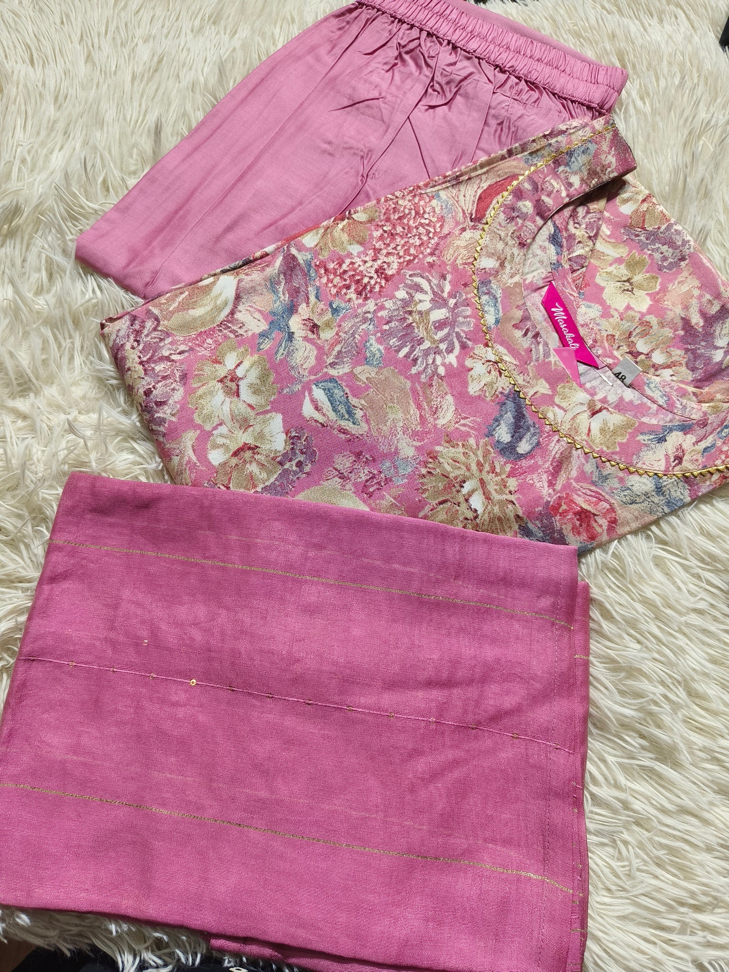 Pink Rayon  Dress