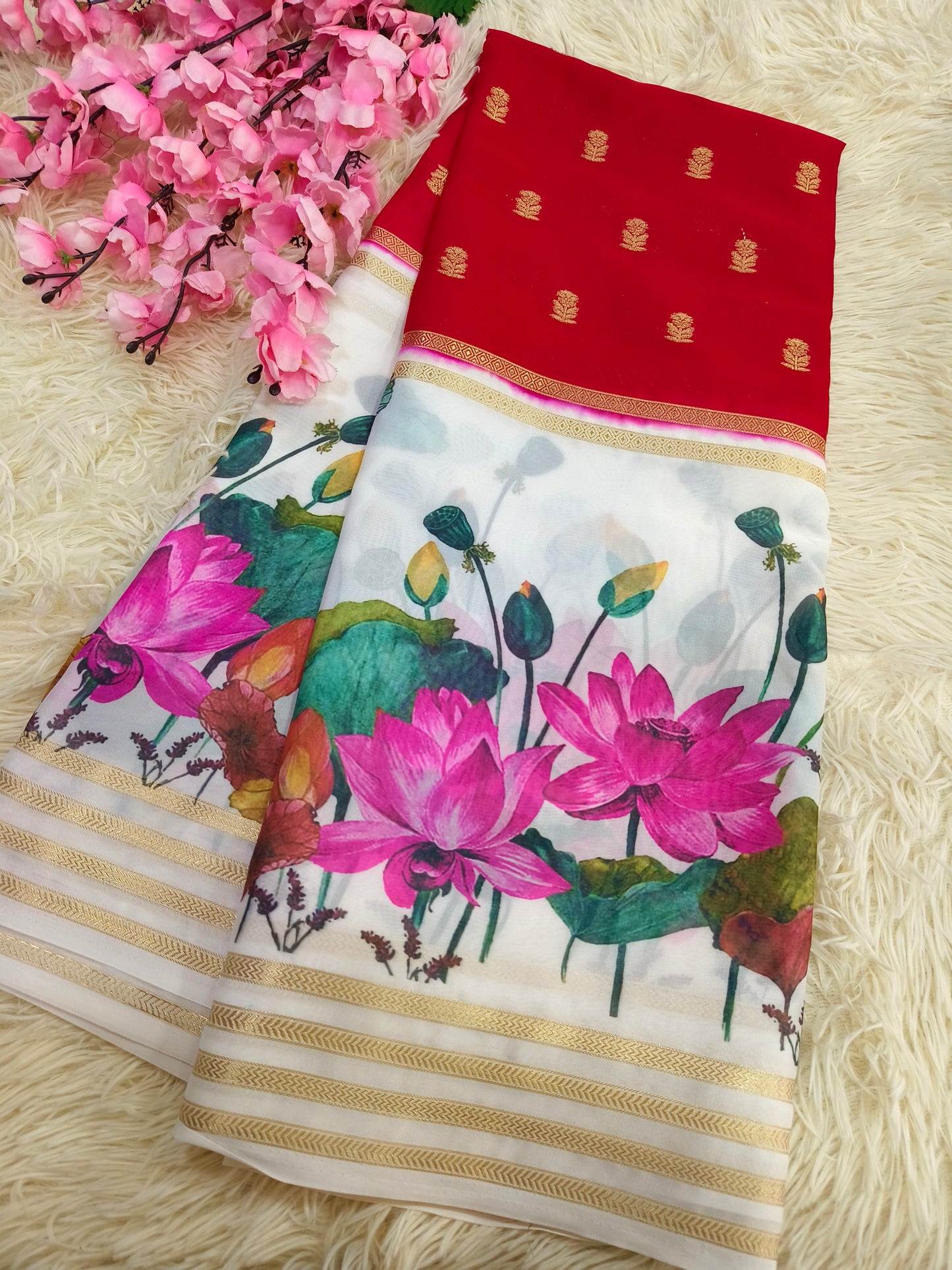 Black With Green semi silk saree