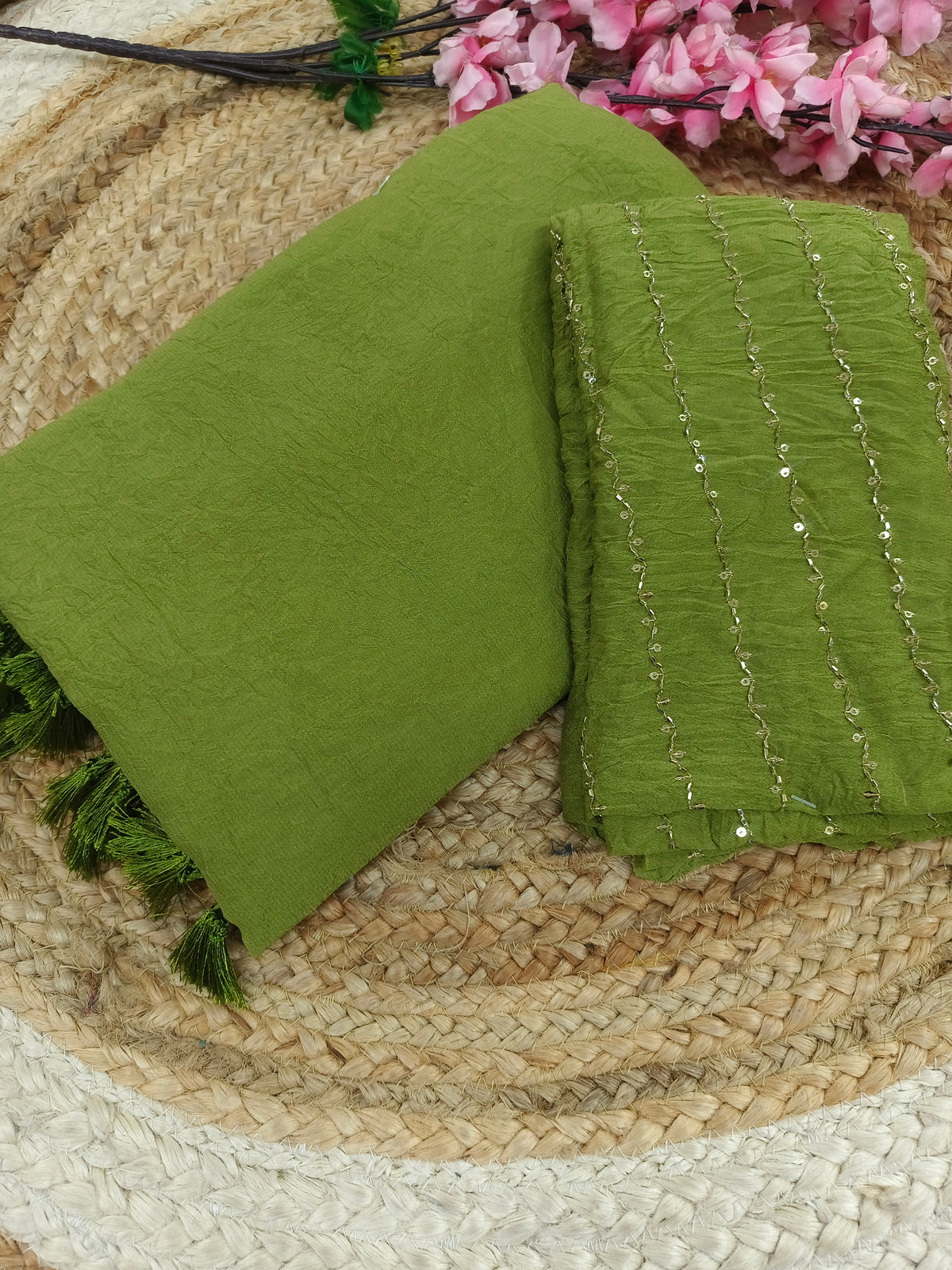 Green Elegant designer saree