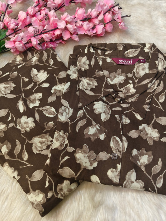 Brown cotton cord sets