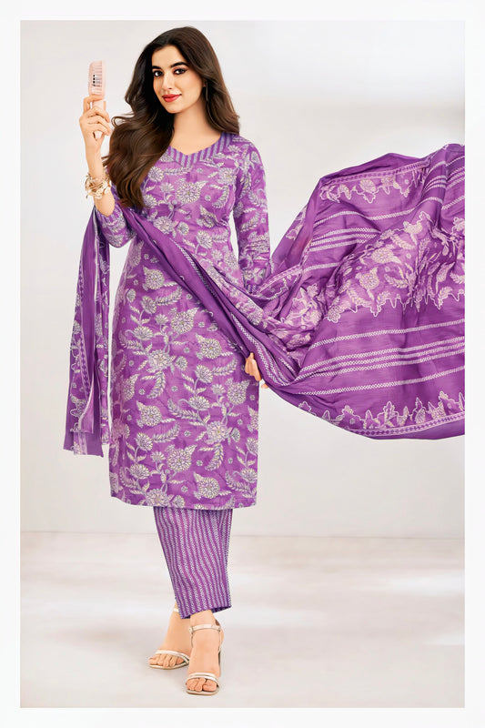 Purple pure cotton suits