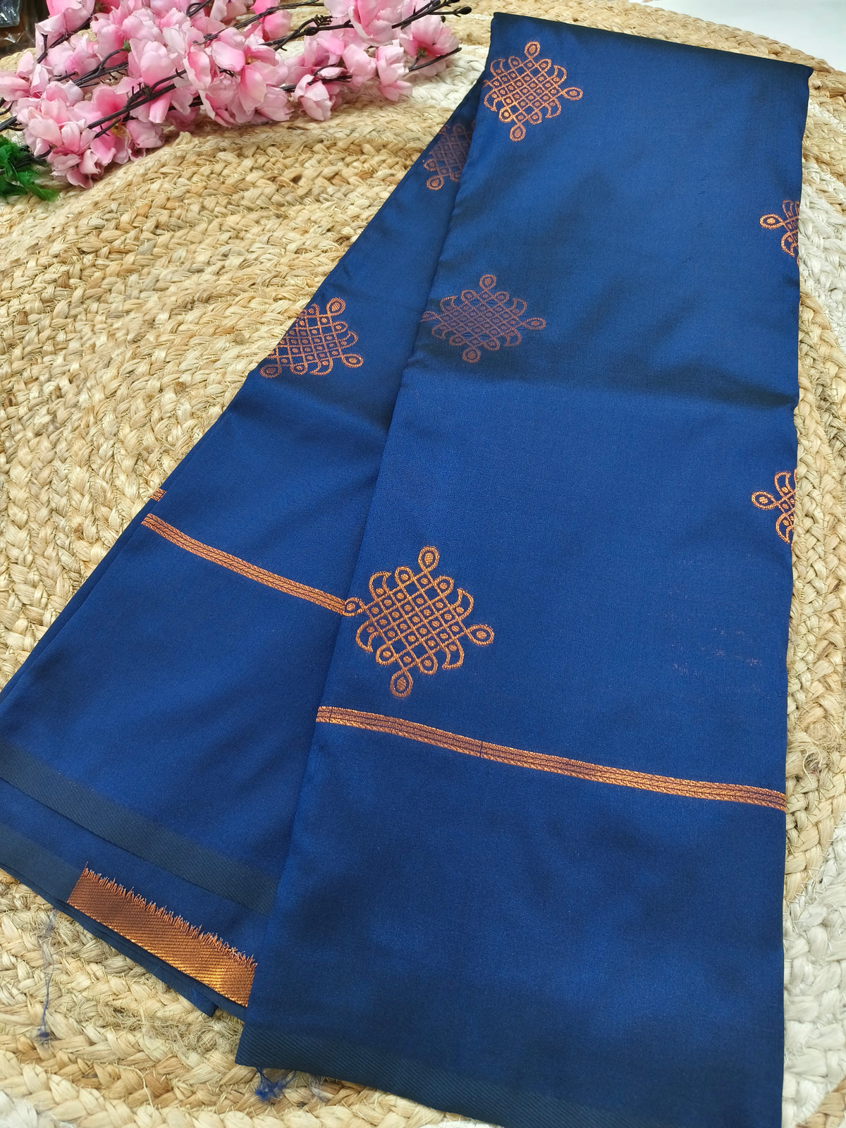 Navy blue Elegant soft silk saree