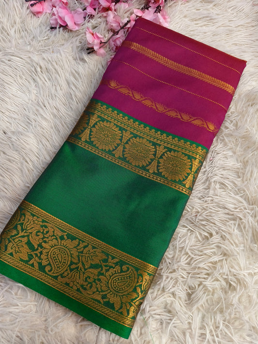 Wine Soft semi silk saree