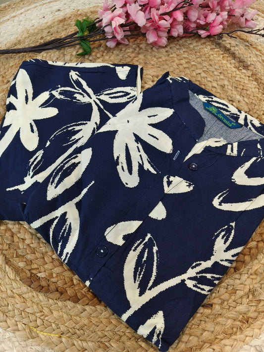 Blue Elegant Rayon cord set