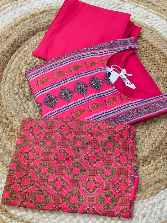Pink Designer straight cut suit