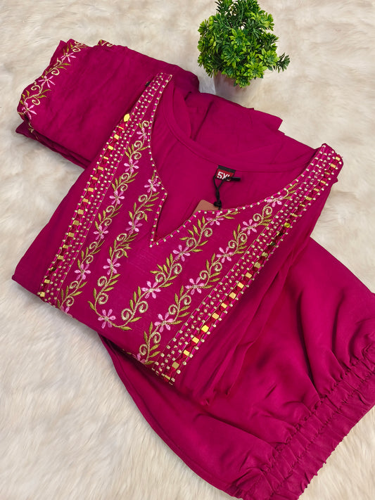 Mejhentha Pink Eelgent Aline designer suits