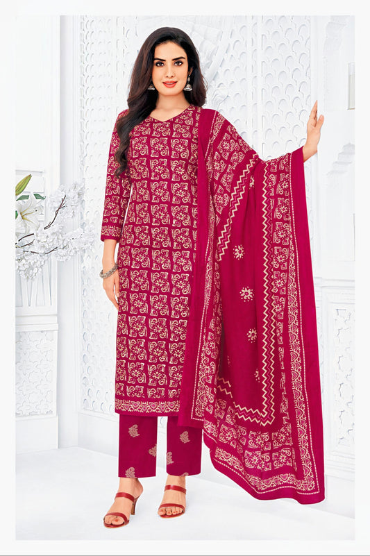 Pink pure cotton suits