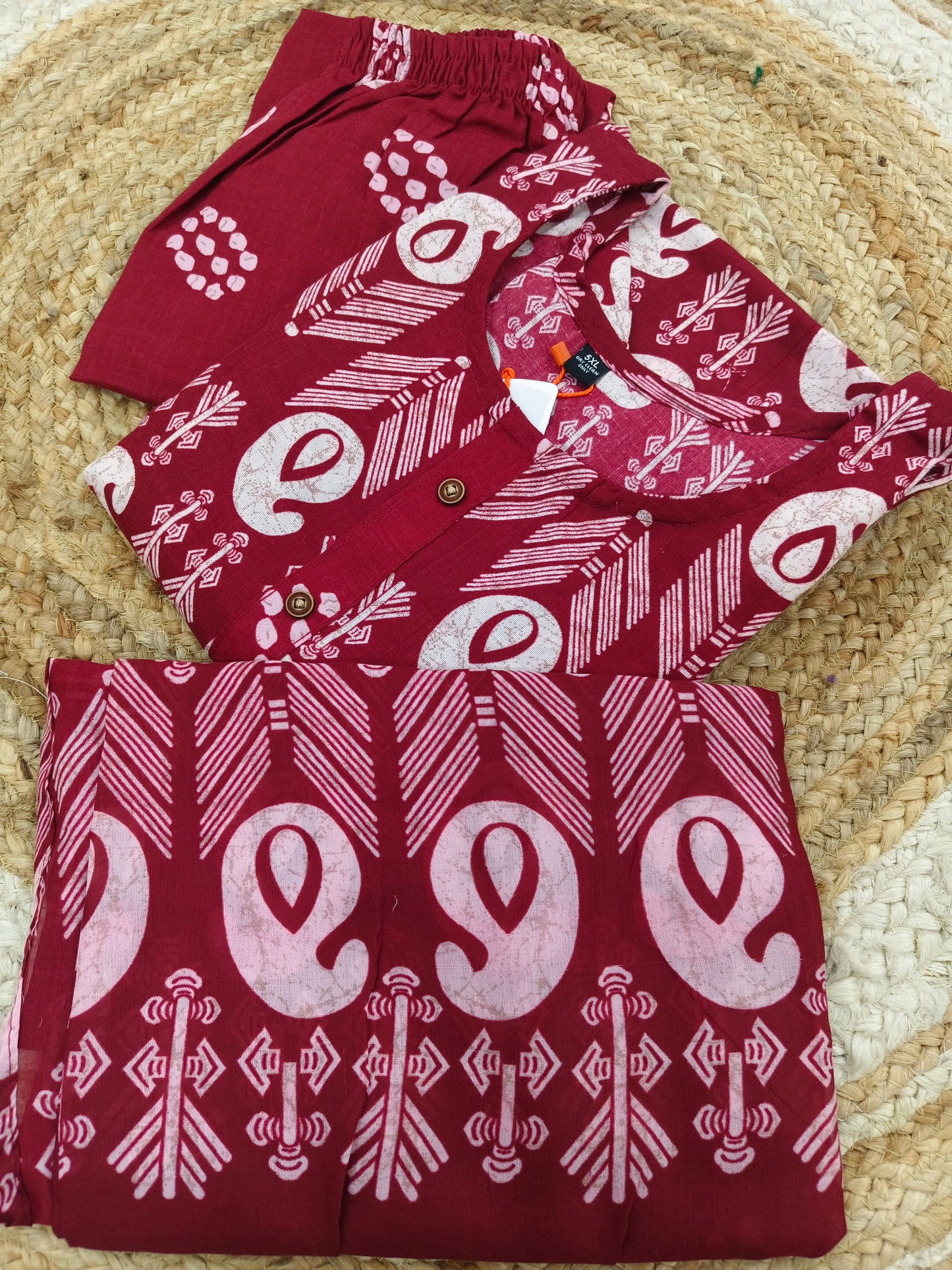 Red Cotton sets with duppatta