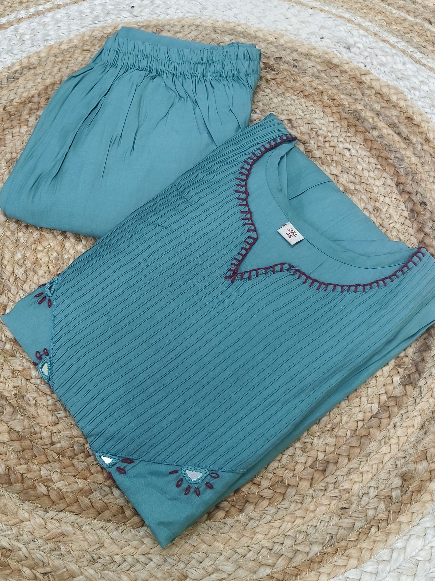 Teal Blue cotton cord sets