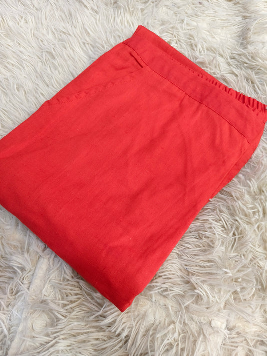 Red Cotton Pant