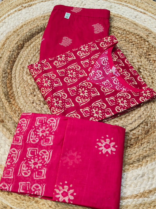 Pink pure cotton suits