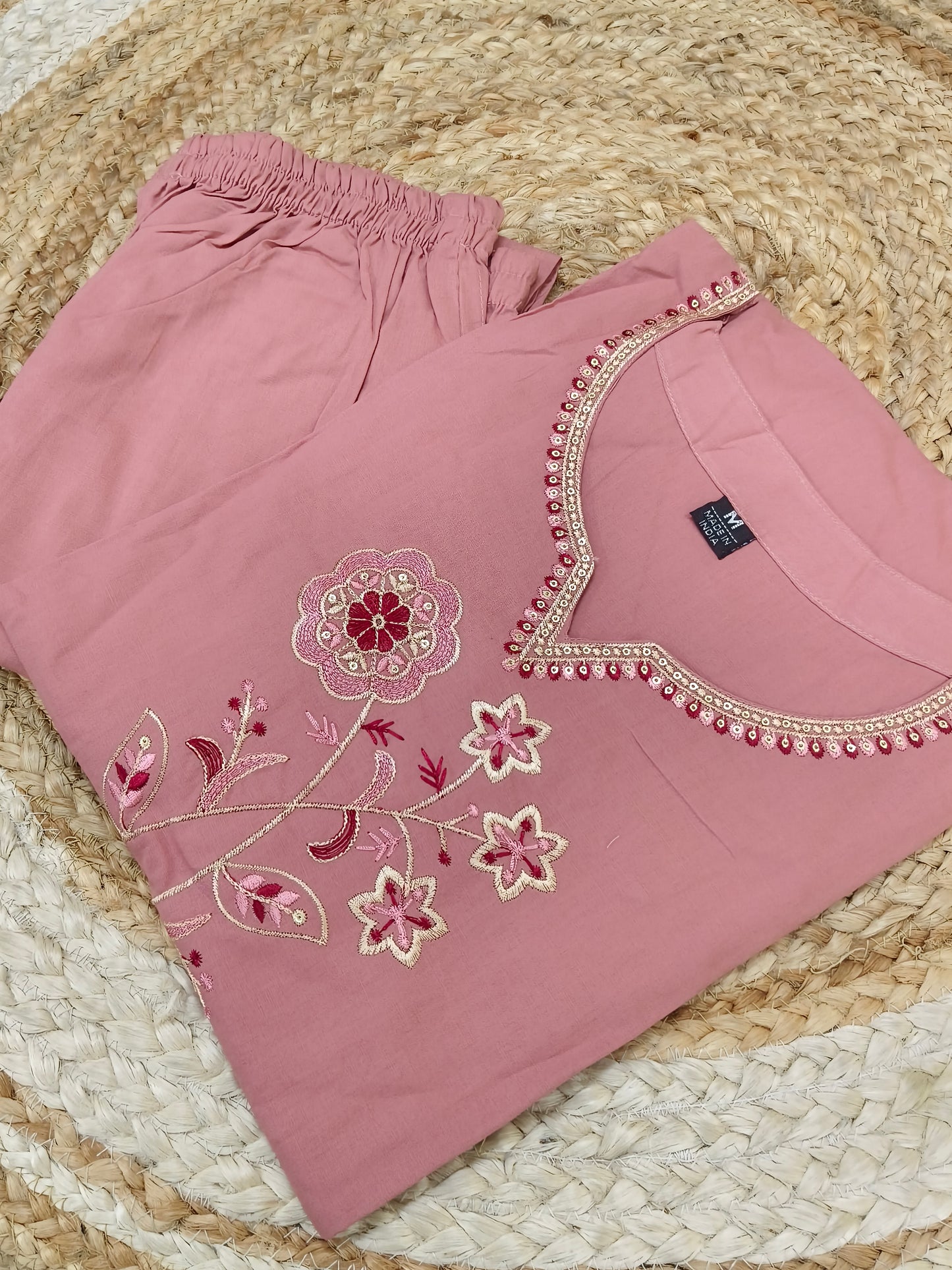 Light pink Orange cotton cord sets
