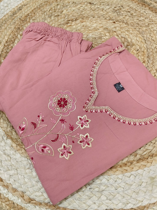Light pink Orange cotton cord sets