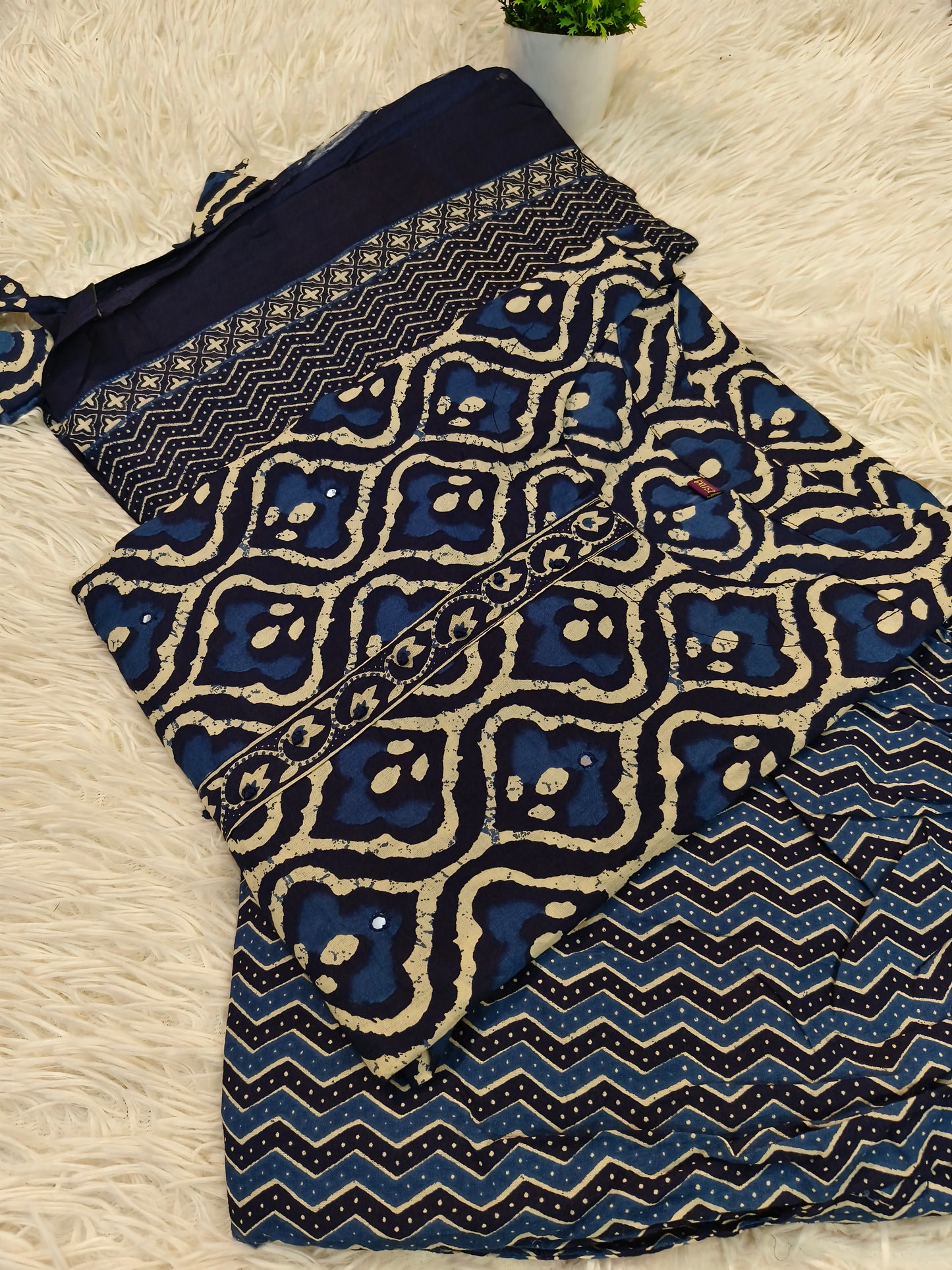 Indigo purecotton suits