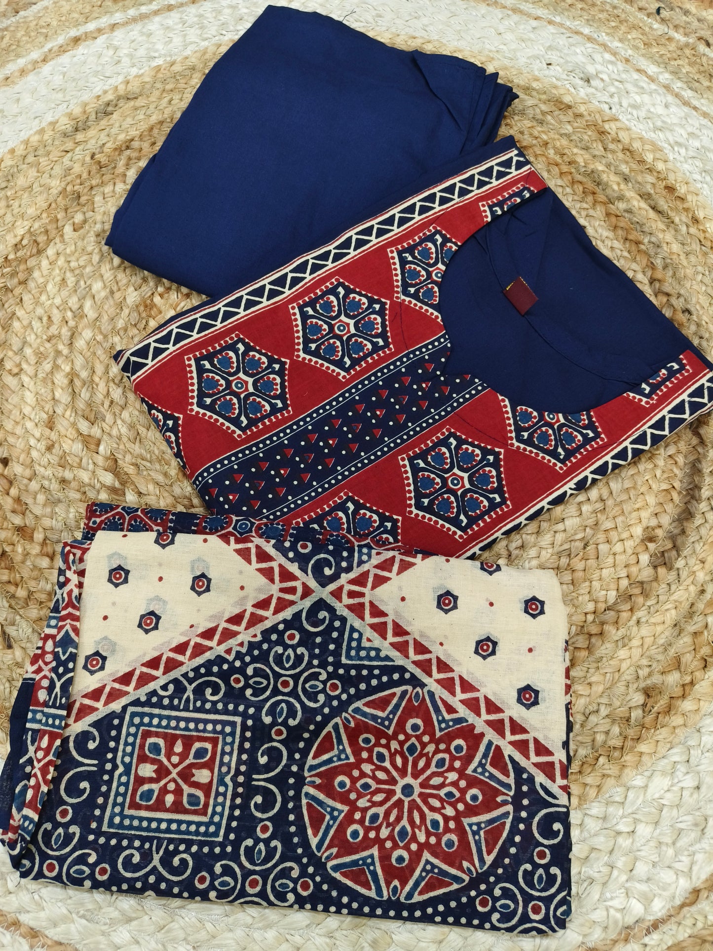 Blue  cotton salwar suites
