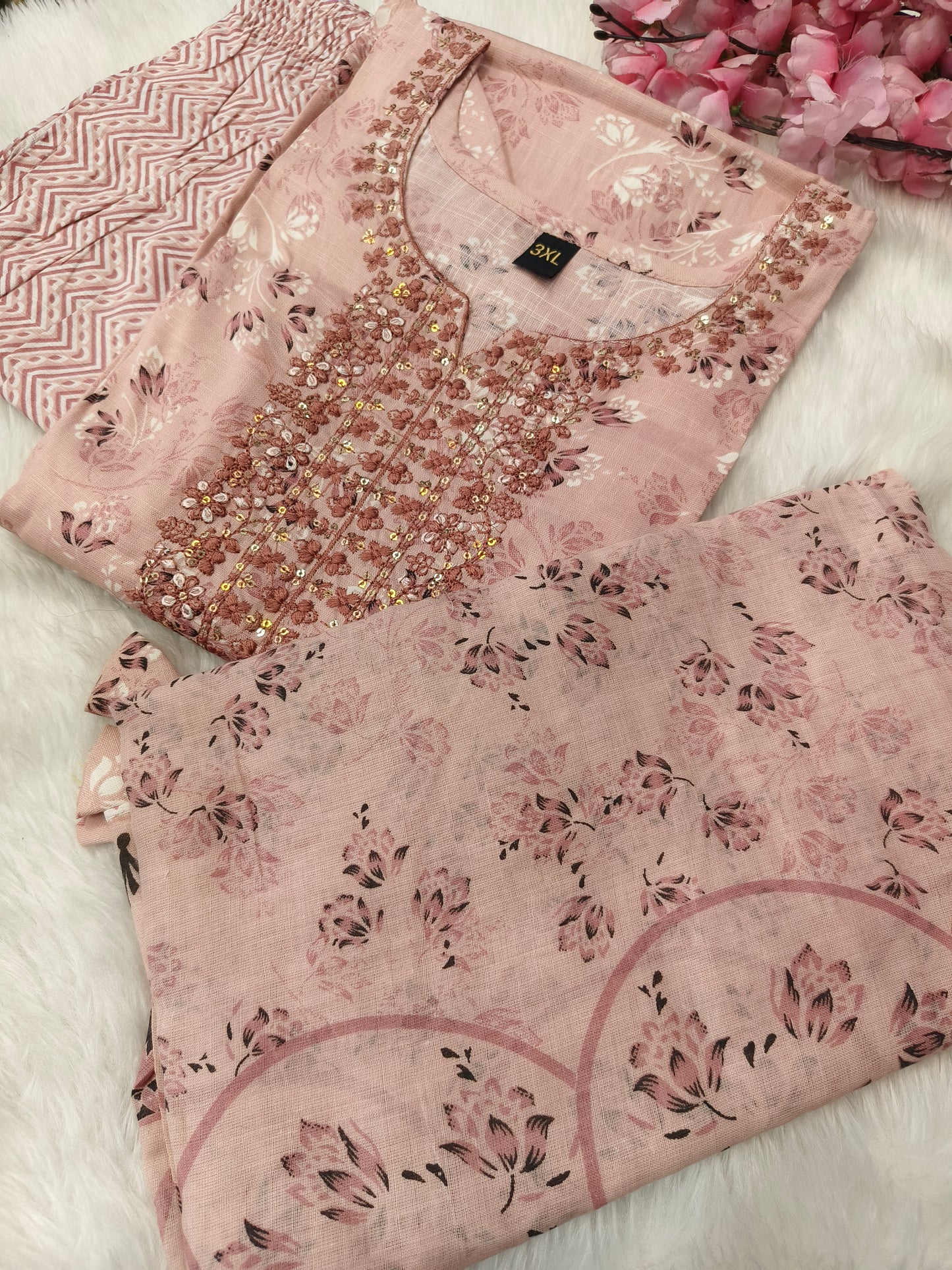 Pure cotton side cut set