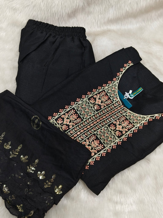 Black designer Anarkali dress