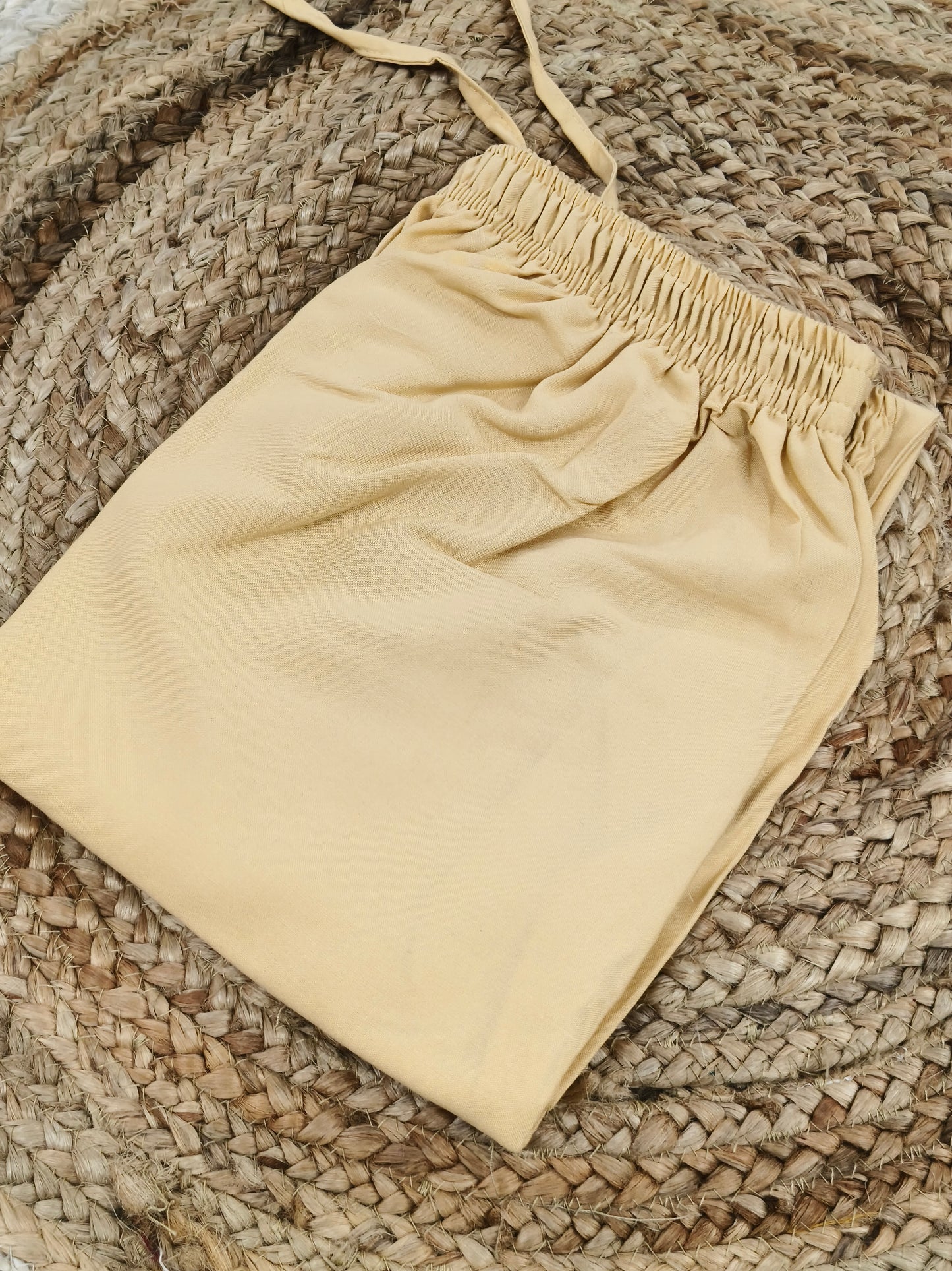 Cream Rayon plazo pant