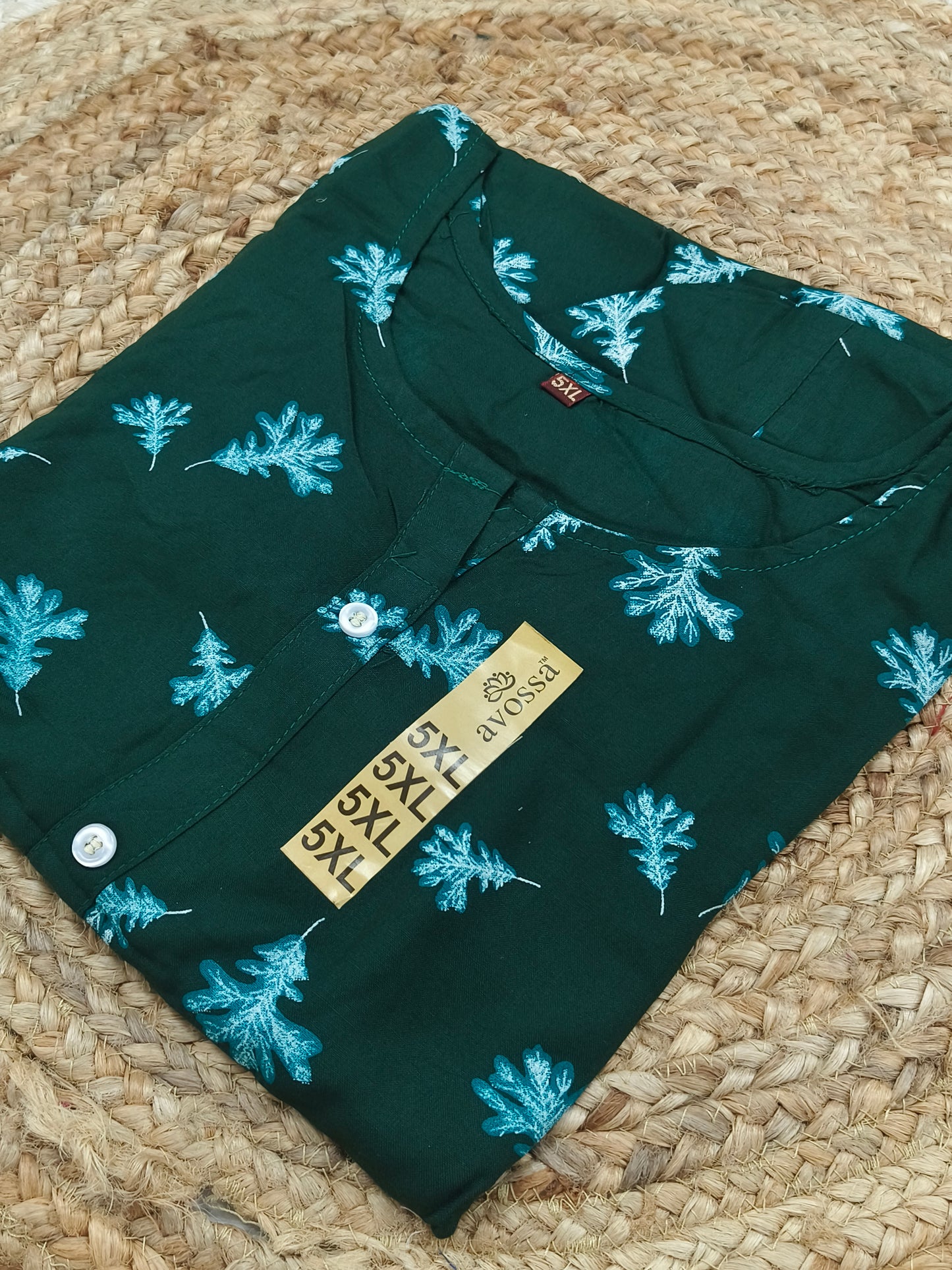 Green Rayon straight kurta