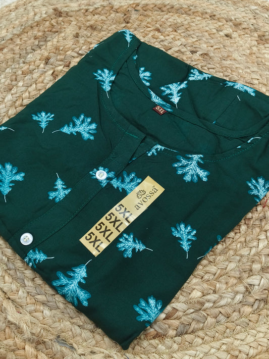 Green Rayon straight kurta