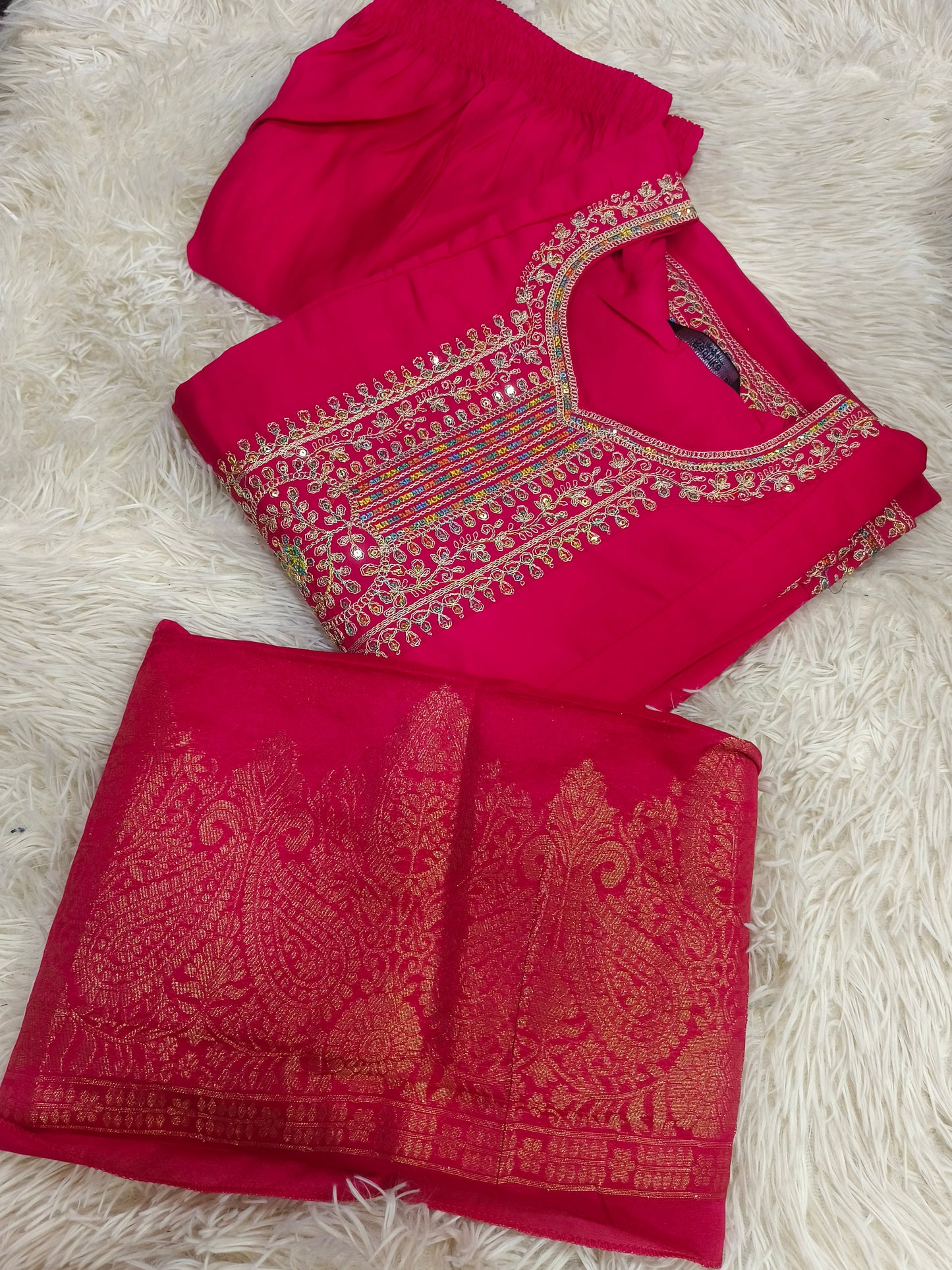 Pink designer anarkali suit